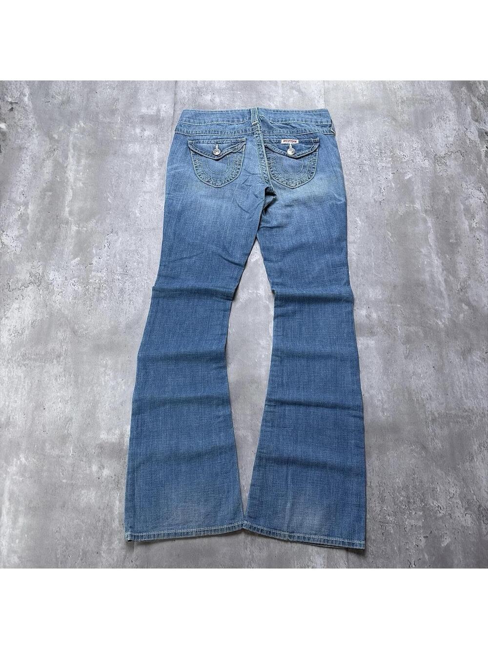 Y2K Blue True Religion Grunge Bootcut Denim Jeans